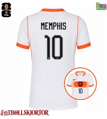 Nederländerna Memphis Depay #10 Bortatröja Dam VM 2026 Kortärmad